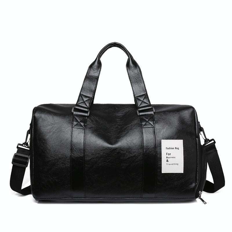 Compact Travel Bag with Shoe Storage - Black - Glam Warehouse