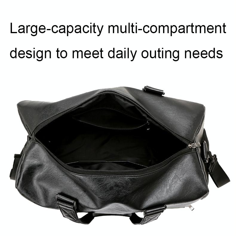 Compact Travel Bag with Shoe Storage - Brown - Glam Warehouse