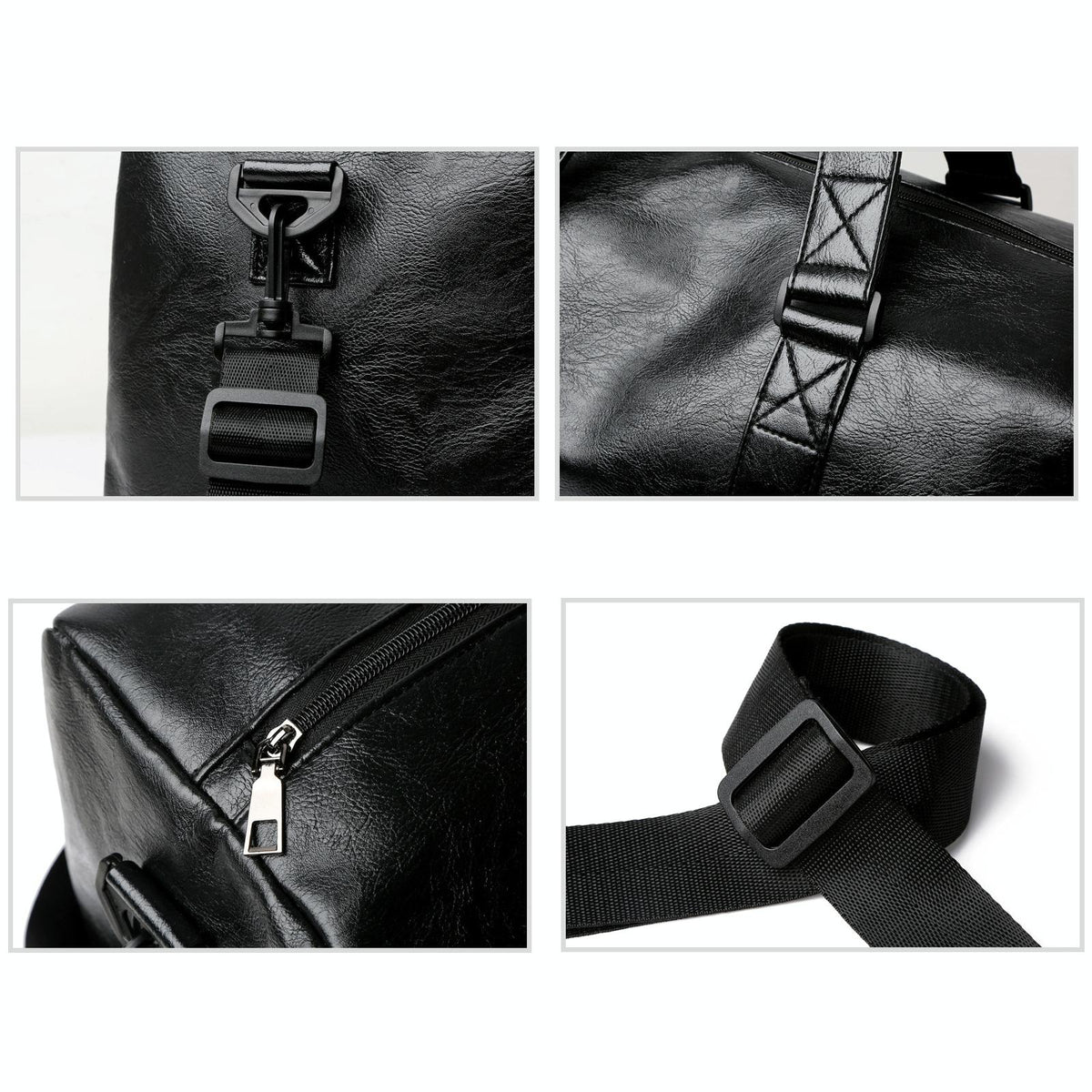 Compact Travel Bag with Shoe Storage - Brown - Glam Warehouse