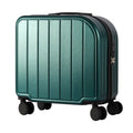 Dark Green Compact 18-Inch Carry-On Suitcase | Lightweight ABS Hardside Spinner Luggage - Glam Warehouse
