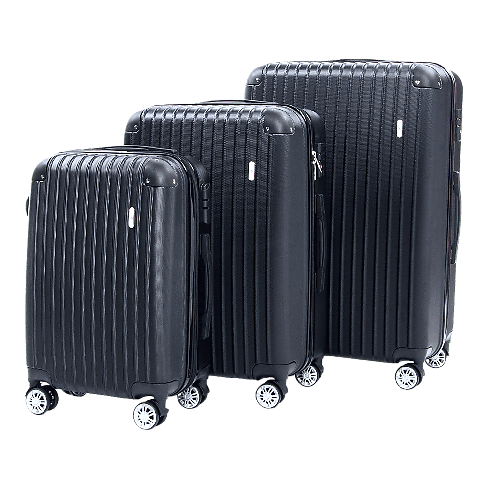 Delegate Suitcases Luggage Set 20" 24" 28"Carry On Trolley TSA Travel Bag - Glam Warehouse