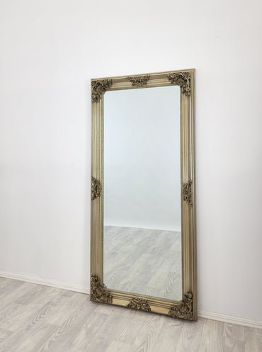 Deluxe French Provincial Ornate Mirror - Champagne - 90cm x 170cm - Glam Warehouse