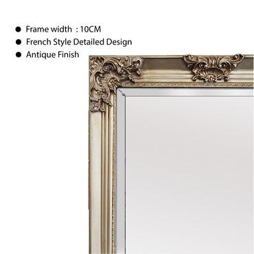 Deluxe French Provincial Ornate Mirror - Champagne - X large 210cm x 110cm - Glam Warehouse