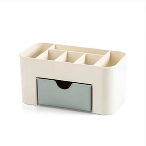 Double Layer Plastic Makeup Organizers Storage Box Cosmetic Drawers - Glam Warehouse