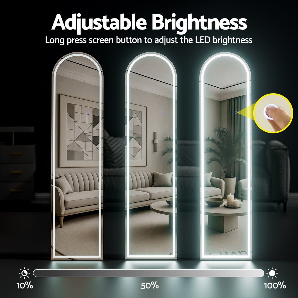 Embellir LED Full Length Mirror Floor Dressing Mirror 160cm - Glam Warehouse
