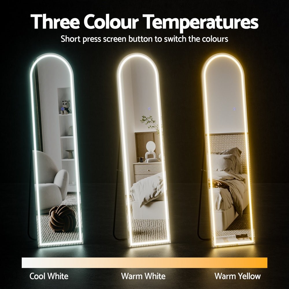 Embellir LED Full Length Mirror Floor Dressing Mirror 160cm - Glam Warehouse