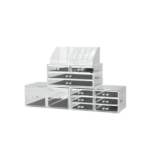 Embellir Makeup Case Acrylic Cosmetic Organizer Storage Box Jewellery Holder - Glam Warehouse