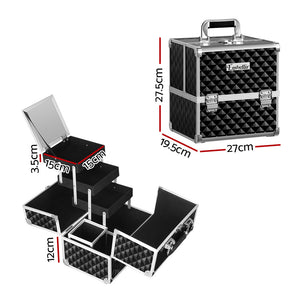 Embellir Makeup Case Beauty Organiser Bag Travel Large Cosmetic Storage Portable - Glam Warehouse