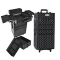 Embellir Makeup Case Beauty Trolley Cosmetic Organiser Box Travel Wheels Diamond - Glam Warehouse