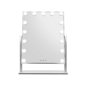 Embellir Makeup Mirror 40x50cm Hollywood Vanity with LED Light Rotation Tabletop - Glam Warehouse