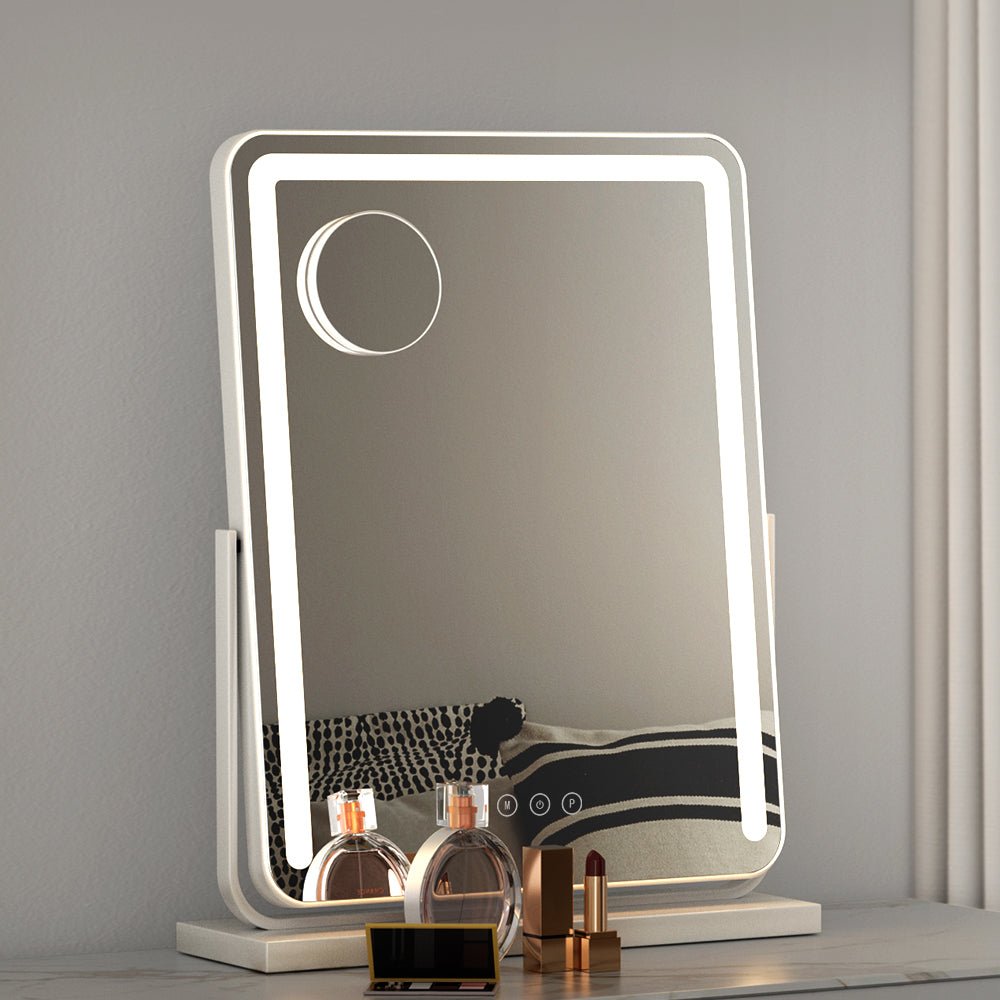 Embellir Makeup Mirror 40x50cm Hollywood Vanity with LED Light Strip Rotation - Glam Warehouse