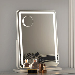 Embellir Makeup Mirror 40x50cm Hollywood Vanity with LED Light Strip Rotation - Glam Warehouse