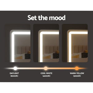 Embellir Makeup Mirror 40x50cm Hollywood Vanity with LED Light Strip Rotation - Glam Warehouse