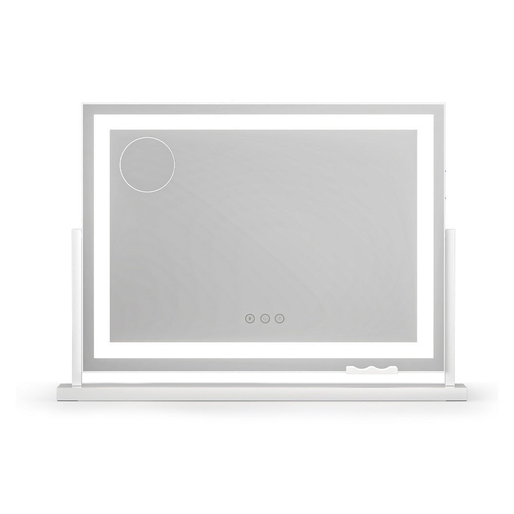 Embellir Makeup Mirror 58x46cm 360～ Rotatable Vanity Mirror with Lights Bright Light Strip Adjustable - Glam Warehouse