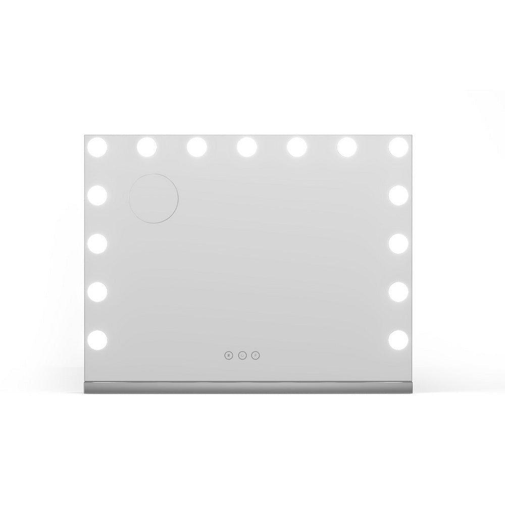 Embellir Makeup Mirror 58x46cm Hollywood Vanity with LED Light Tabletop Wall - Glam Warehouse