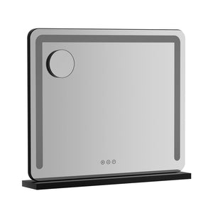 Embellir Makeup Mirror 60x50cm Hollywood Vanity with LED Light Tabletop Black - Glam Warehouse