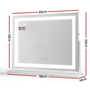 Embellir Makeup Mirror 80x58cm 360～ Rotatable Vanity Mirror with Lights Bright Light Strip Adjustable - Glam Warehouse