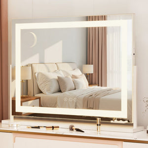 Embellir Makeup Mirror 80x58cm 360～ Rotatable Vanity Mirror with Lights Bright Light Strip Adjustable - Glam Warehouse