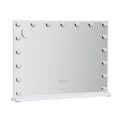 Embellir Makeup Mirror 80x60cm Hollywood Vanity with LED Light Tabletop White - Glam Warehouse