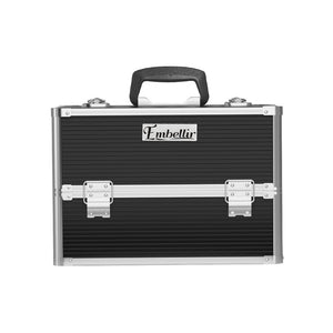 Embellir Portable Cosmetic Beauty Makeup Case- Black - Glam Warehouse