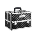Embellir Portable Cosmetic Beauty Makeup Case - Diamond Black - Glam Warehouse