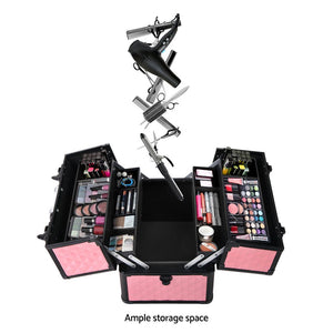 Embellir Portable Cosmetic Beauty Makeup Case - Diamond Pink - Glam Warehouse