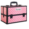 Embellir Portable Cosmetic Beauty Makeup Case - Diamond Pink - Glam Warehouse