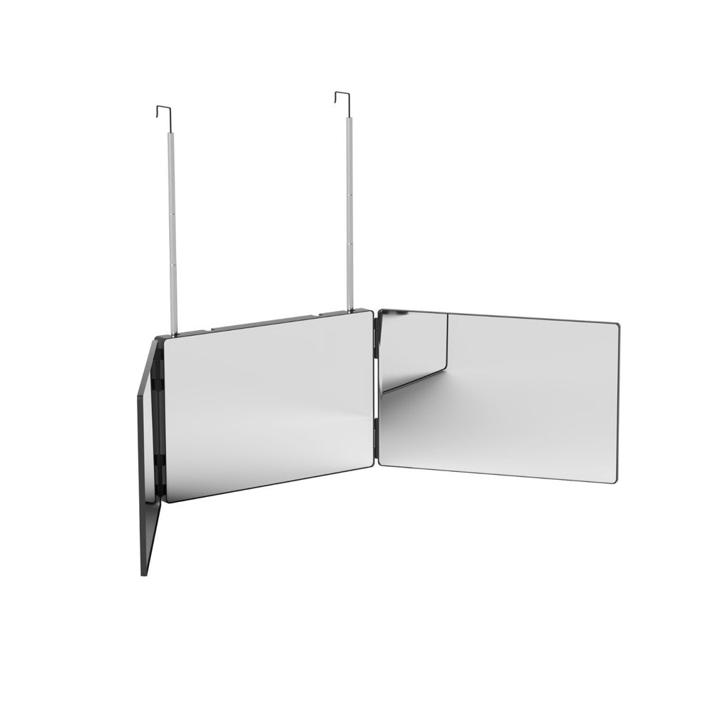 Embellir Trifold Mirror Makeup Portable with Height Adjustable 3 Way Telescoping Hook Hair Cutting Styling - Glam Warehouse