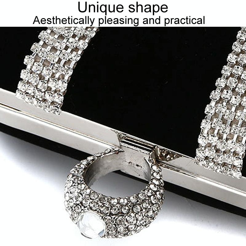 Embellished u Shape Evening Clutch for Ladies - Banquet Ready - Red - Glam Warehouse