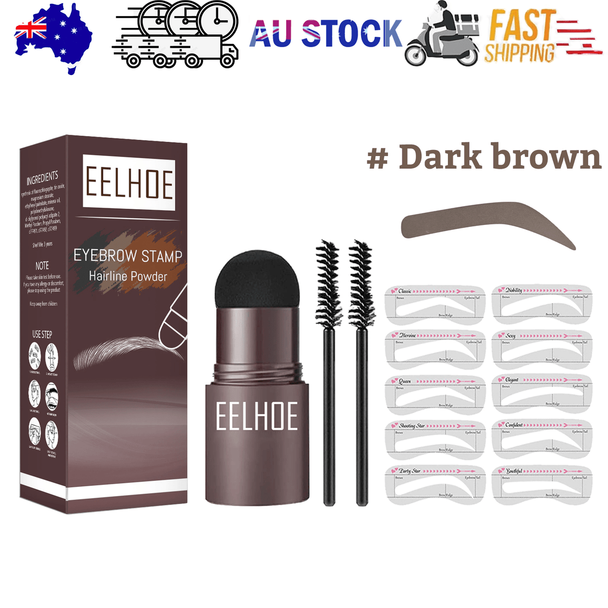 Eyebrow Print Mold Thrush, Lazy Eyebrows Fill Makeup Eyebrow Cake Waterproof Hairline Powder - Glam Warehouse