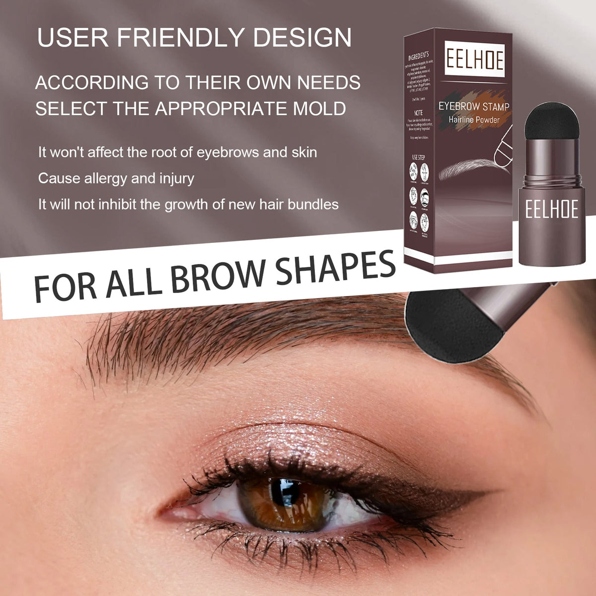 Eyebrow Print Mold Thrush, Lazy Eyebrows Fill Makeup Eyebrow Cake Waterproof Hairline Powder - Glam Warehouse
