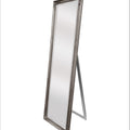 French Provincial Ornate Mirror - Antique Silver - Free Standing 50cm x 170cm - Glam Warehouse
