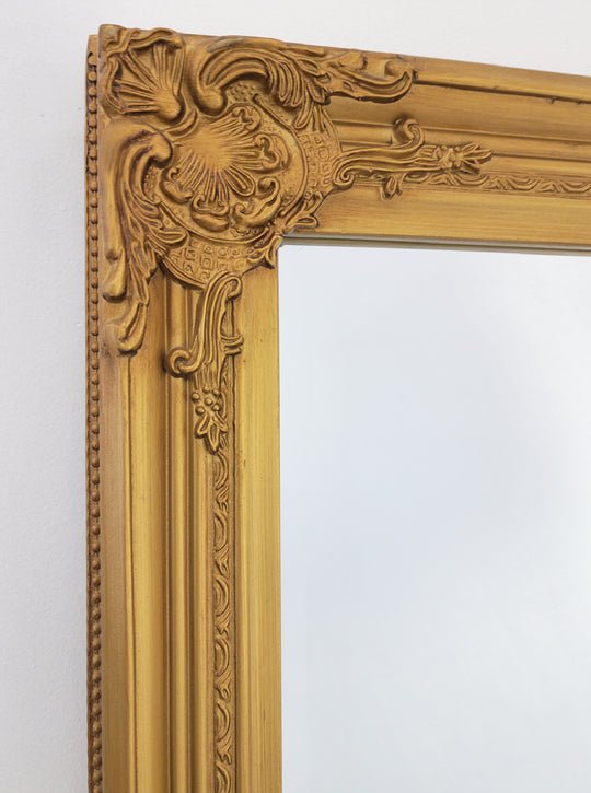 French Provincial Ornate Mirror - Country Gold - Medium 70cm x 170cm - Glam Warehouse