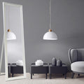 French Provincial Ornate Mirror - White - Free Standing 50cm x 170cm - Glam Warehouse