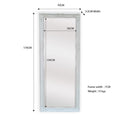 French Provincial Ornate Mirror - White - Medium 70cm x 170cm - Glam Warehouse