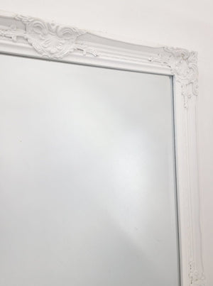 French Provincial Ornate Mirror - White - Small 80cm x 110cm - Glam Warehouse