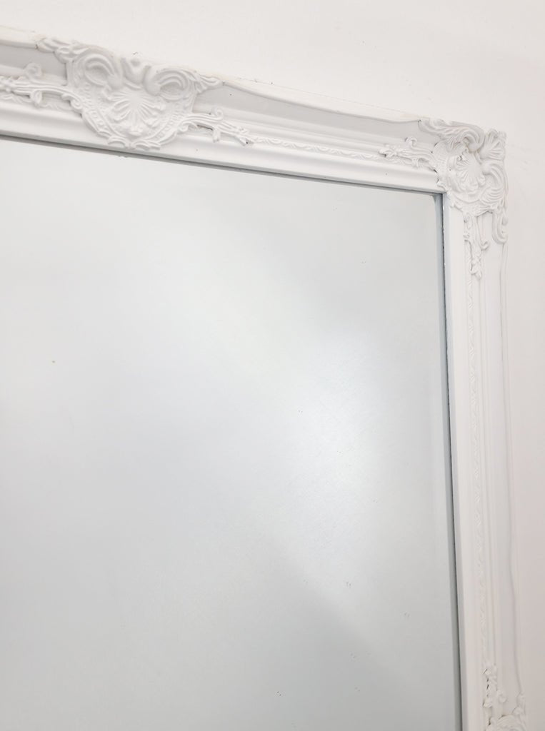 French Provincial Ornate Mirror - White - Small 80cm x 110cm - Glam Warehouse