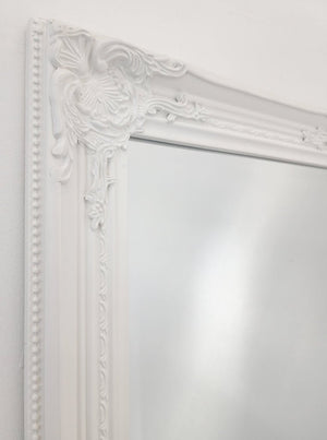 French Provincial Ornate Mirror - White - Small 80cm x 110cm - Glam Warehouse