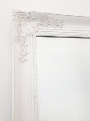 French Provincial Ornate Mirror - WHITE - X Large 100cm x 190cm - Glam Warehouse