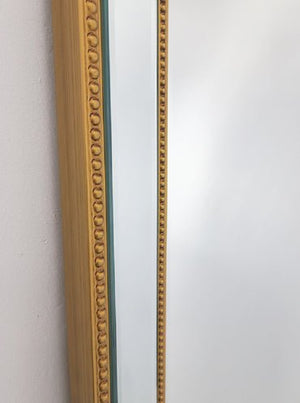 Gold Beaded Framed Mirror - Free Standing 50cm x 170cm - Glam Warehouse