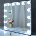 Hollywood Makeup Vanity Mirror with LED Lights and Detachable 10X Magnification Mirror (White, 62 x 51 cm) - Glam Warehouse