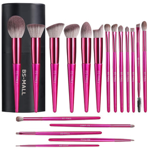 Hot red Professional Makeup Brush Set (18-Piece): Cruelty-Free, Versatile for Foundation, Blush & Eyeshadow, Ideal for Aussies - Glam Warehouse