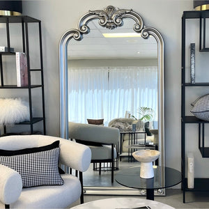 Interior Ave - Palacio Leaner Mirror - Antique Silver - Glam Warehouse