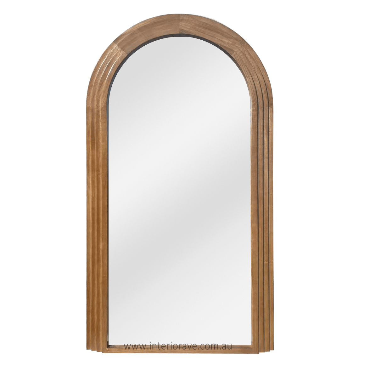 Interior Ave - Sierra Arched Step Mirror – Signature Sculptural Oak Wood Statement Piece - Glam Warehouse