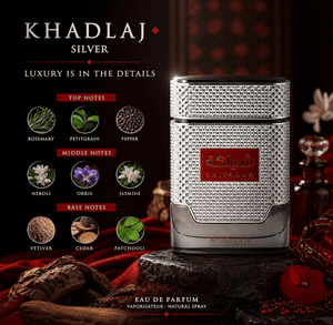 Khadlaj Shiyaaka Silver EDP 100ml - Glam Warehouse
