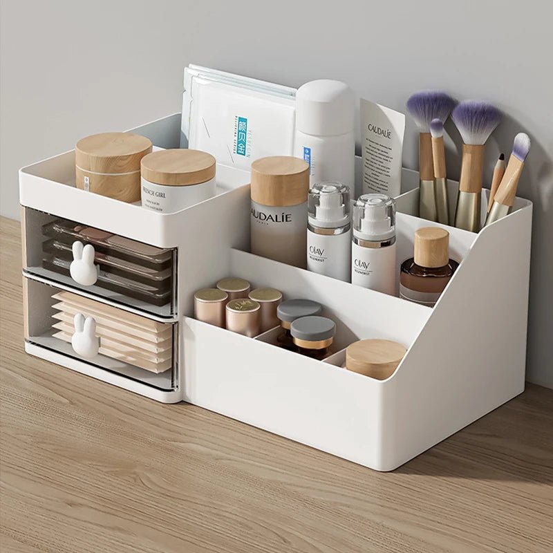 Large Capacity Cosmetic Storage Box Makeup Drawer Organizer - Glam Warehouse