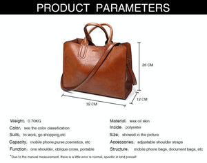 Large Casual Tote Bag for Women - Trunk Shoulder Handbag - Glam Warehouse
