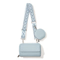 Light Blue 2-piece combination new mobile phone shoulder bag niche design one-shoulder messenger bag mobile phone bag multi-function wide shoulder strap mother-and-child bag - Glam Warehouse