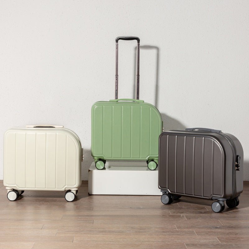 Light Blue Compact 18-Inch Carry-On Suitcase | Lightweight ABS Hardside Spinner Luggage - Glam Warehouse