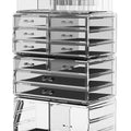 Makeup Cosmetic Organizer Storage with 12 Drawers Display Boxes (Clear) - Glam Warehouse